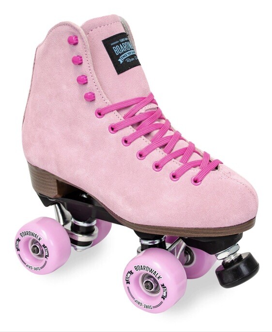 Sure-Grip Boardwalk Outdoor Roller Skates | Tea Berry Pink Women&rsquo;s 9 +Toe Guards