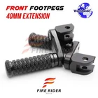 For Suzuki GSX1300R Hayabusa 08-22 M-GRIP Front Foot Pegs 40mm Lowering Black