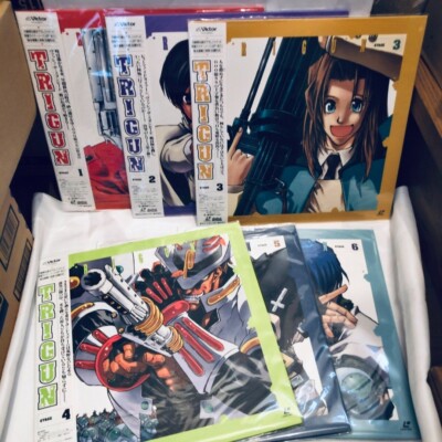 TRIGUN LD Laser Disc 2 Box Set Complete 13 Volume with Obi & Post