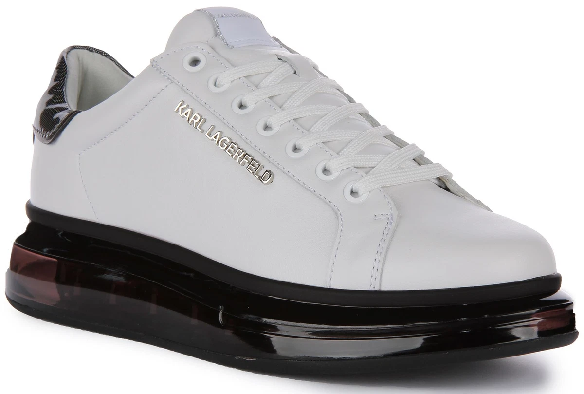 Karl Lagerfeld Kapri Kushion Fastening Comfort Shoe White Black Mens UK 6 12
