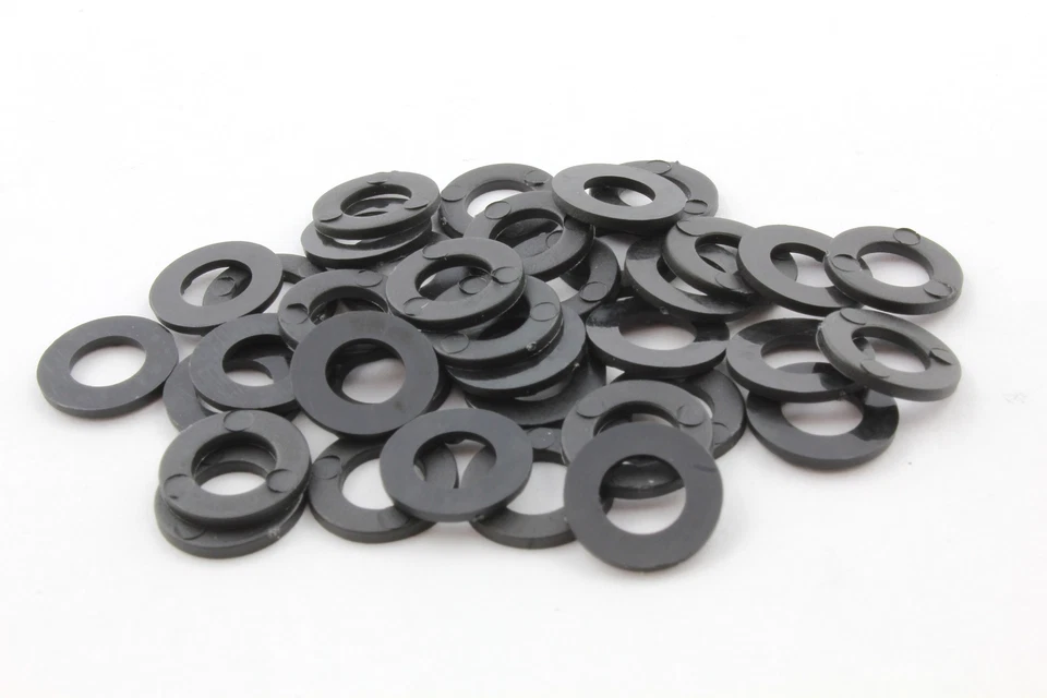 Unterlegscheiben DIN125 Kunststoff | schwarz | M4 M5 M6 M8 | Polyamid U-Scheibe