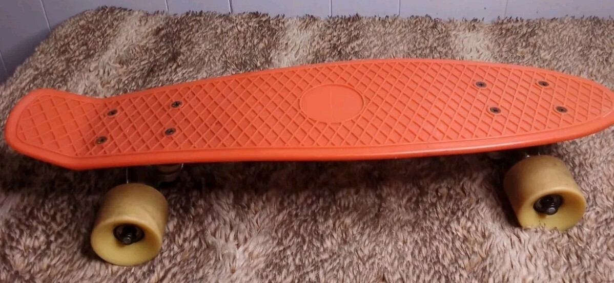 Vintage Red Hard Plastic Skateboard 22