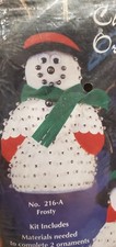 Sulyn Frosty Snowman Sequin Bead Christmas Ornament Kit 4.5" 216-A NIP Retired