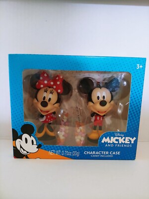 Disney Mickey and Minnie Mouse Figures Character Case Including Candy