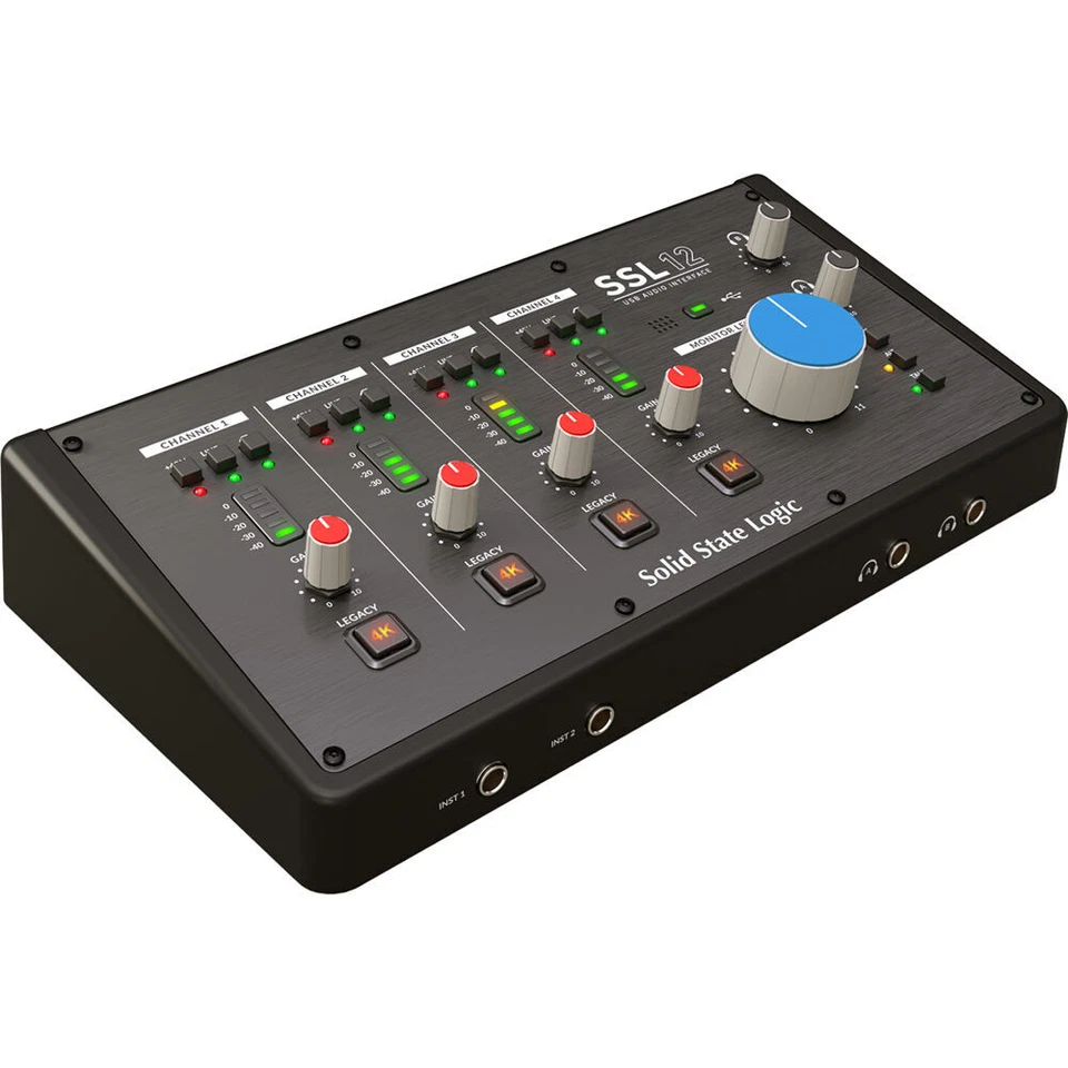 Solid State Logic SSL 12 Audio Interface Bundle w/ Headphones, MIDI & XLR Cable - Image 2 of 4