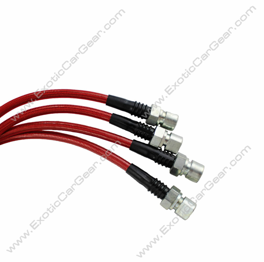 Ferrari F355 Stainless Braided Brake Line Set, Custom Colors- Lifetime Warranty