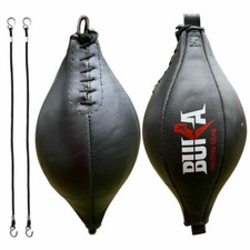 Buka&trade; Double End Leather Speedball Gym Workout Speed Punching MMA Training Bag