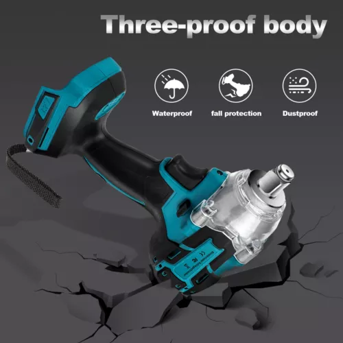 Avvitatore a Percussione a Batteria 300Nm Avvitatore Elettrico a Percussione Auto Cambio Pneumatici DE - Foto 4 di 11