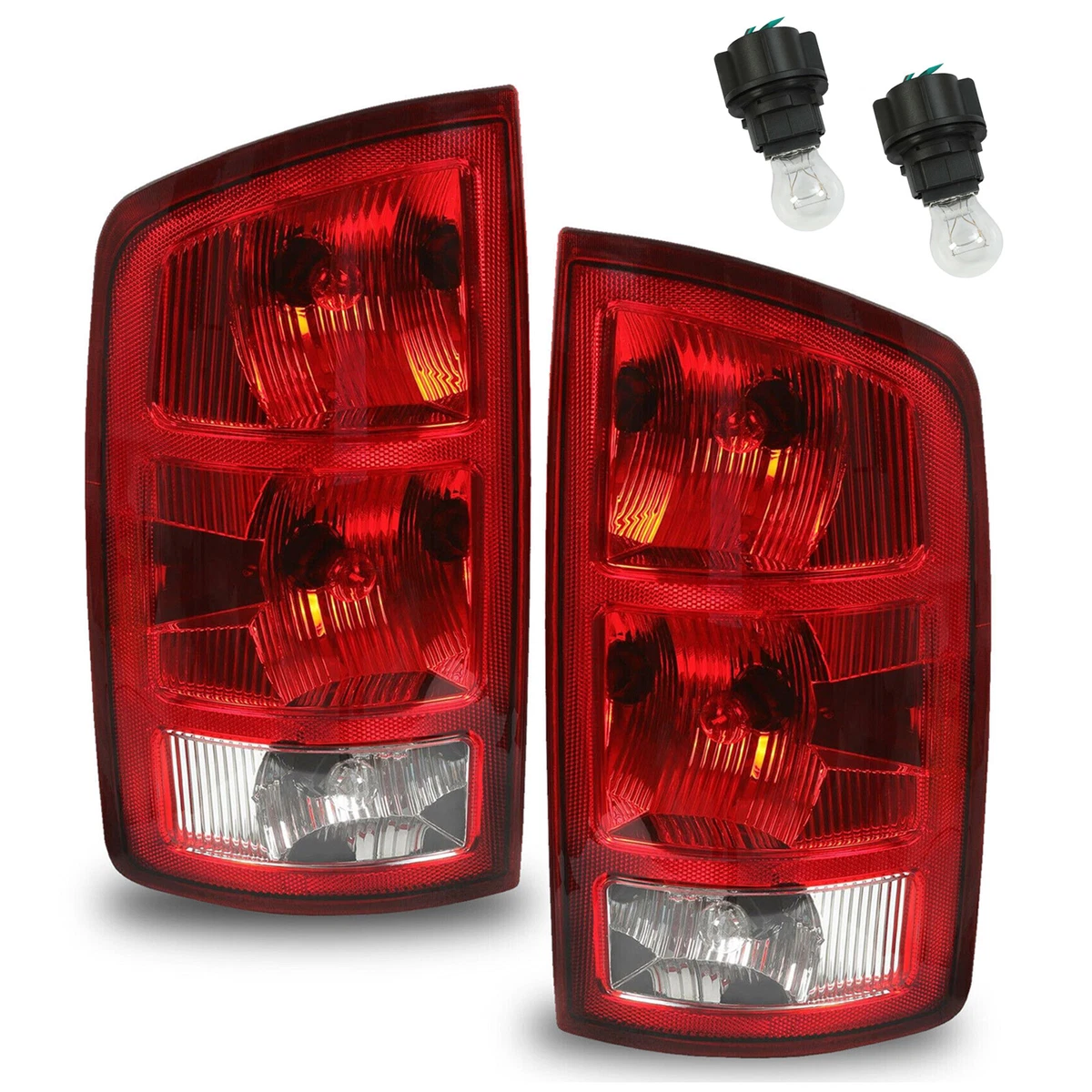 Tail Lights Lamps w Bulbs For 2002 2006 Dodge Ram 1500 03 06 Dodge