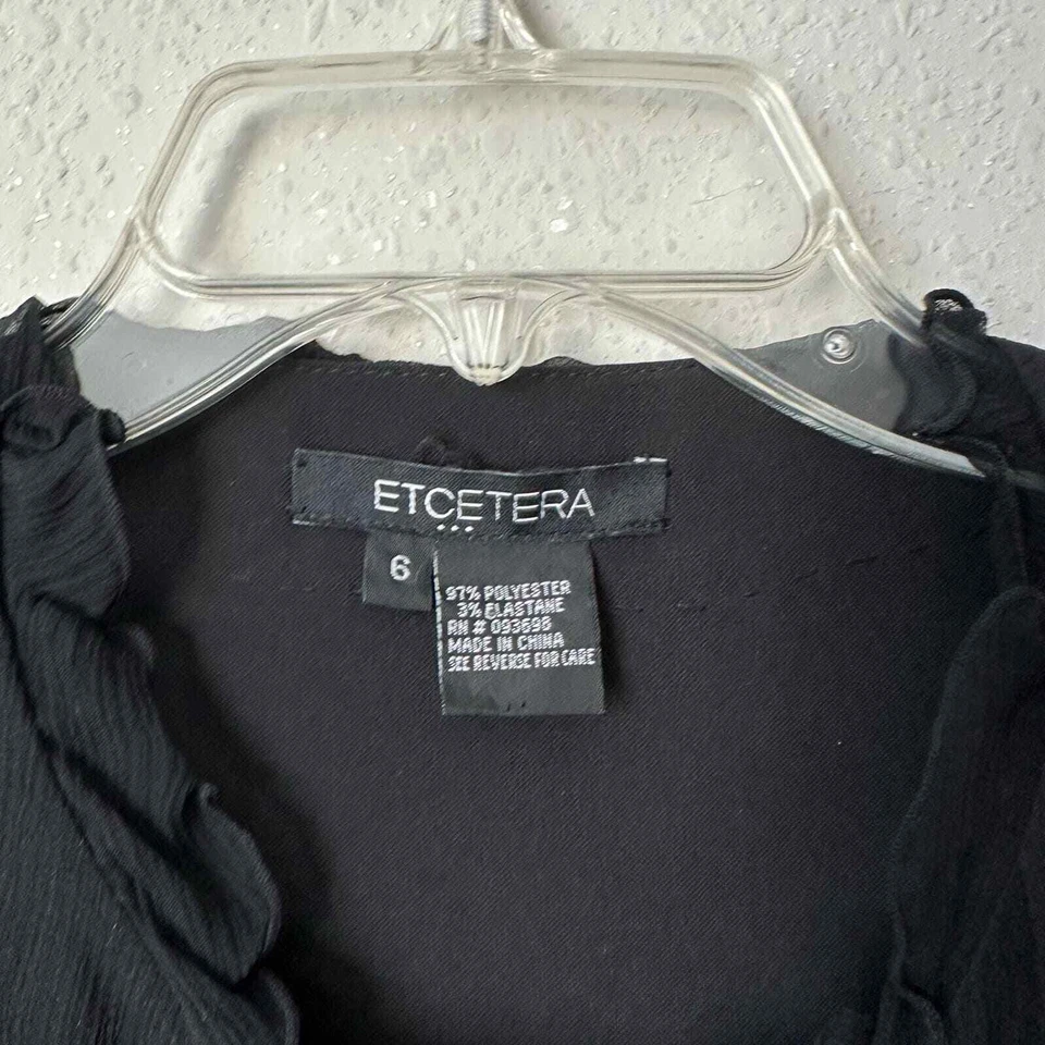 Etcetera Black Cropped Light Weight Blazer Sz 6 B-LB - Image 2 of 3