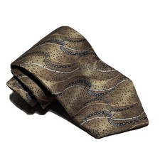 Bugatti Brown Tie Made in USA 100% Silk 4in Wide 56in Long