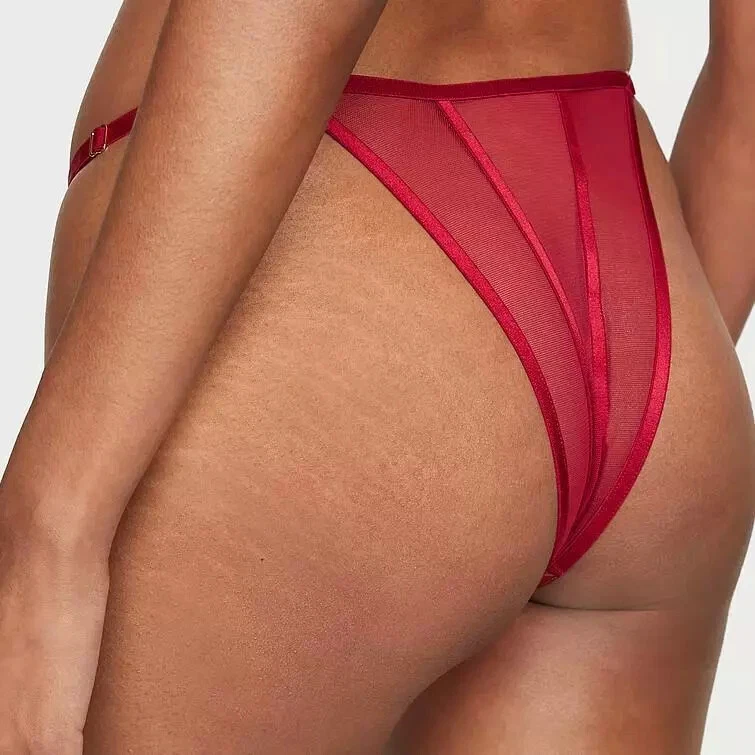 Victoria's Secret Nuevo con Etiquetas Midnight Affair Pequeña Laca Roja Brasileña Descarada Panty Foto 2 de 4