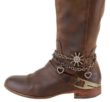 Women's Rhinestone Studded Boot Chain Accessories in Different Styles and Colors