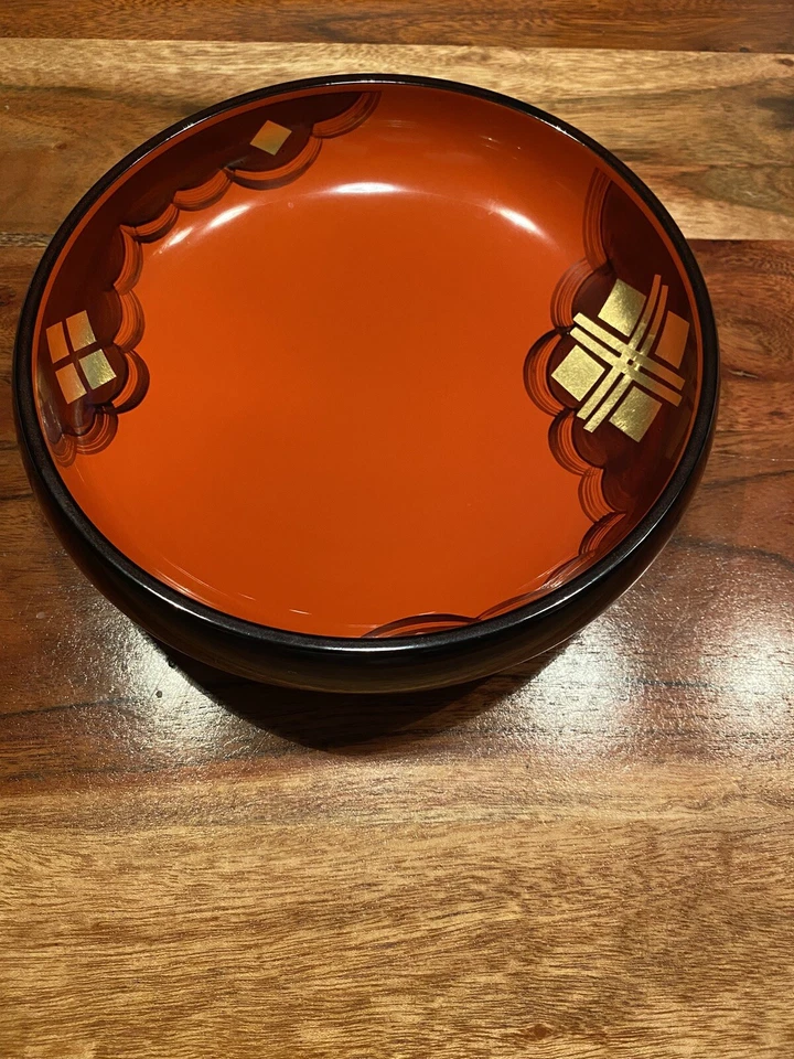 Lackschale Japanisch Gebäck-Schale Vintage In Originalverpackung 23 cm Ø,