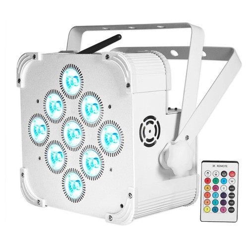 (2) BEST PAR 60 White Rechargeable Wash Lights w/ Wireless DMX+Bag+Controller - Picture 4 of 10