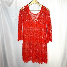 Festival Resort Boho full lace H&M Coachella mini dress with bell sleeves, L