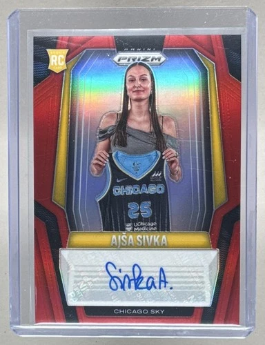 Ajsa Sivka 2025 Panini WNBA Prizm #SG-AS Red Signatures Rookie RC Auto 19/99
