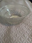 Vintage Anchor Hocking Wexford Pressed Glass Serving Bowl- 9.5 in x 5" in