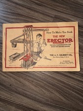 Genuine Original 1938 A.C. GILBERT ERECTOR Booklet for Sets No. 1 thru No. 7 1/2