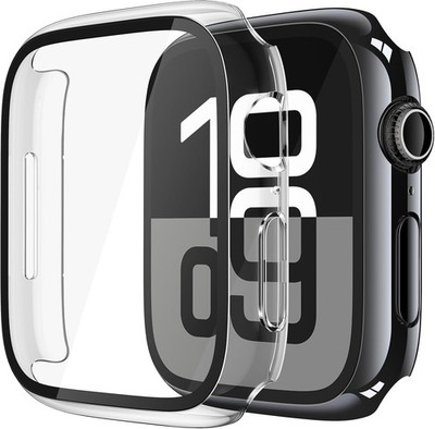 2 Pack Tempered Glass Case for Apple Watch Series 11 46mm Scratch-Resistant Cove