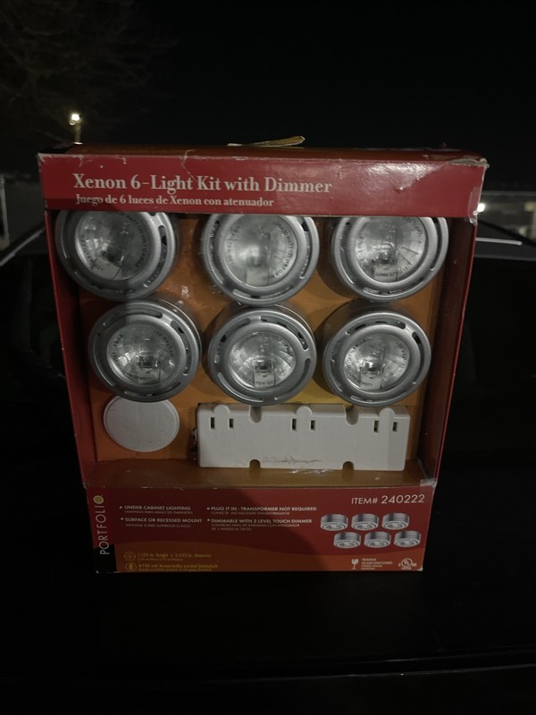 Xenon 6-Light Kit With Dimmer Portfolio Under Cabinet 240424