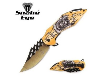 8'' Snake Eye Tactical Spring Assisted Open Blade Folding Pocket Knife-Hunting
