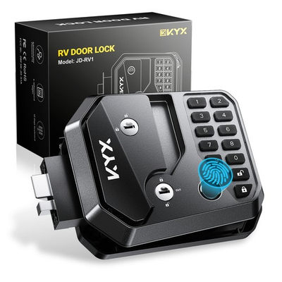 #ad #ad KYX RV Keyless Door Lock Replacement with Password and Remote Control Thumbprint $127.99