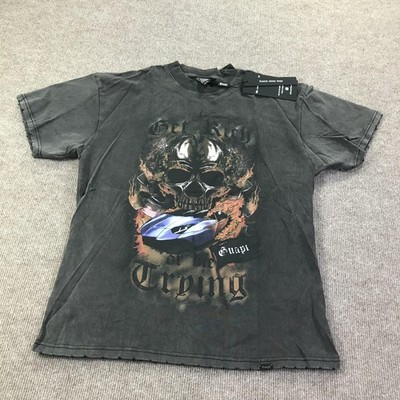 Guapi Shirt Mens Medium Gray Get Rich or Die Trying Skull Limited Edition Tee