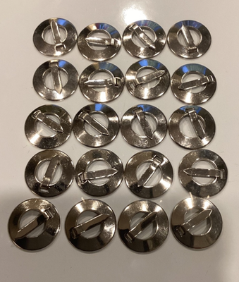 #ad #ad New German Silver Washer Brooches Concho for leather craft amp; clothing Lot of 20 $49.99