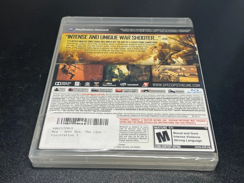 Spec Ops The Line Sony PlayStation 3 PS3 🔥Fast Shipping🔥New Sealed A23 - Image 2 of 3