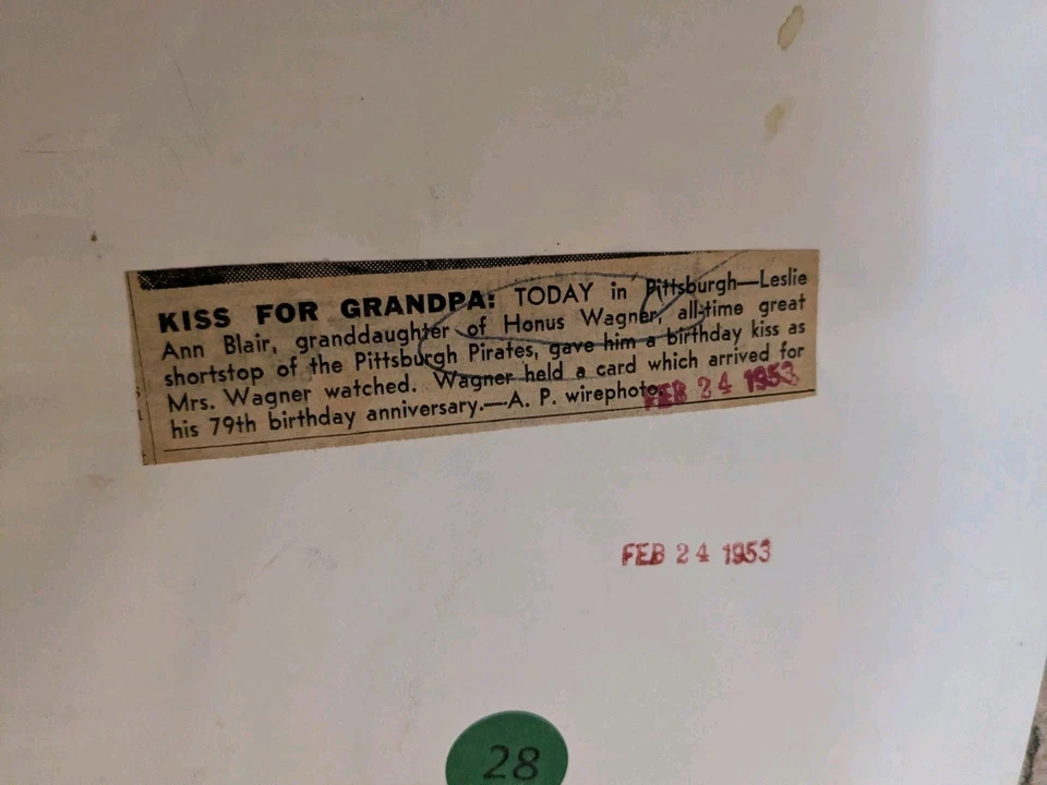 Honus Wagner, Piratas de Pittsburgh Gran campocorto de todos los tiempos 1953 AP Wirephoto Foto 4 de 4