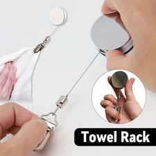 Retractable Towel Rack Multifunctional Wall Mounted Hand Towel Holder.