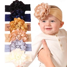 6 Pcs Soft Baby Flower Headbands for Girls,Infant Newborn Shower Gift