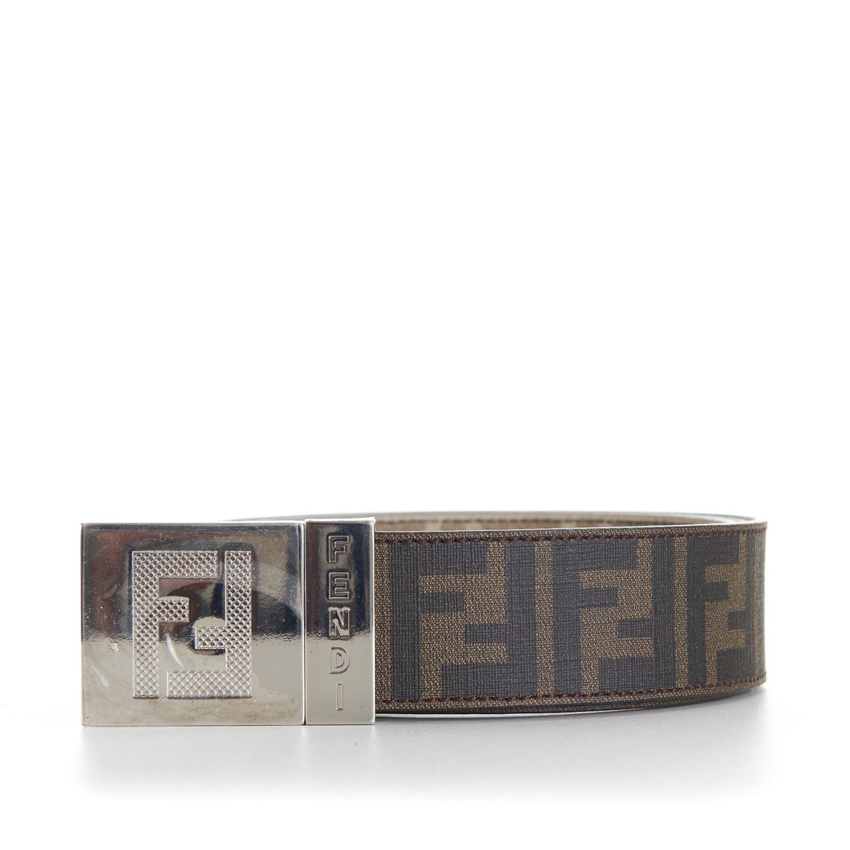FENDI Women’s FF Logo Reversible Belt - Grey, Black and Burgundy, Size S-M FF Diamonds Belt - Beige | FENDI US main image 2