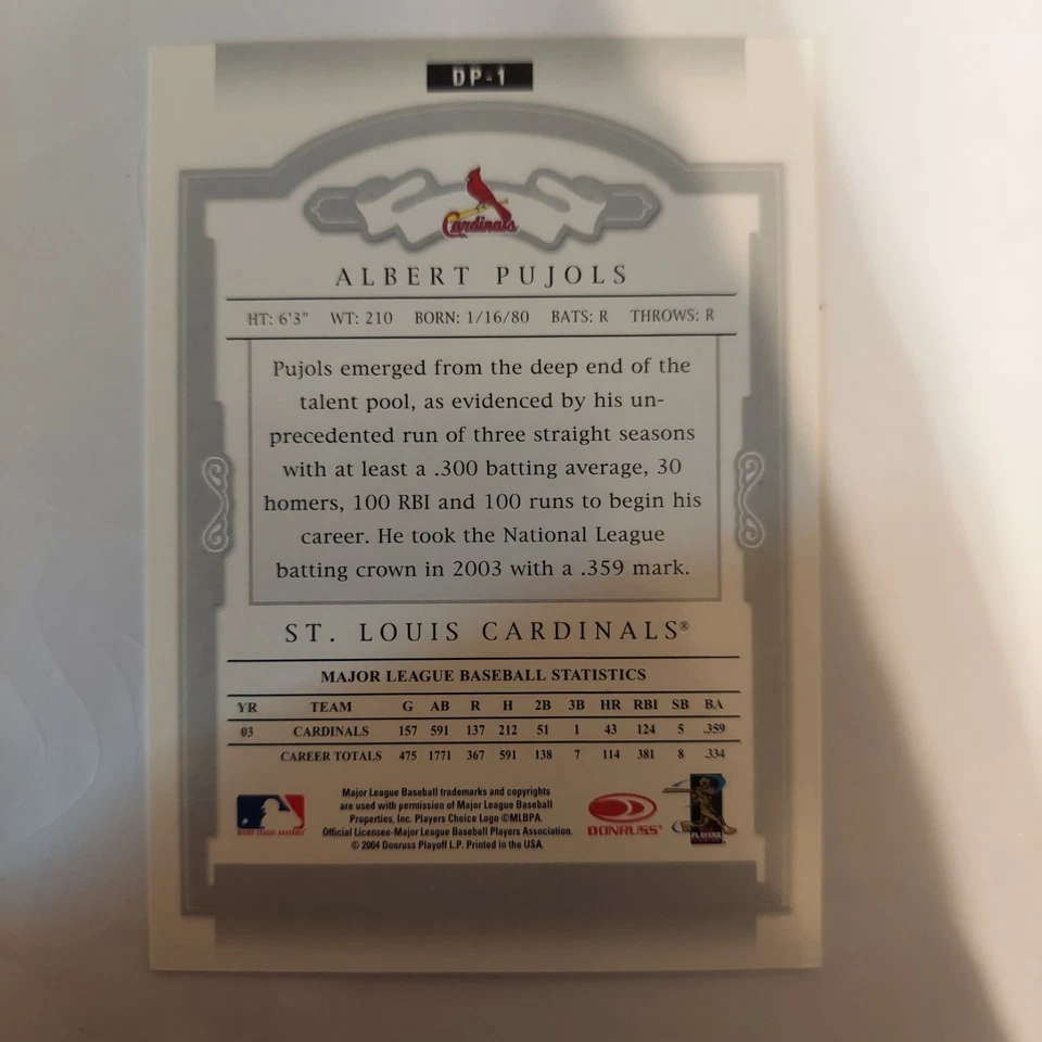 2004 National Trading Card Day - Albert Pujols #DP-1 - Image 2 of 2