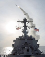 USS Winston S. Churchill (DDG-81) Missile Launch - 8x10 Photo On 8.5x11 #5729