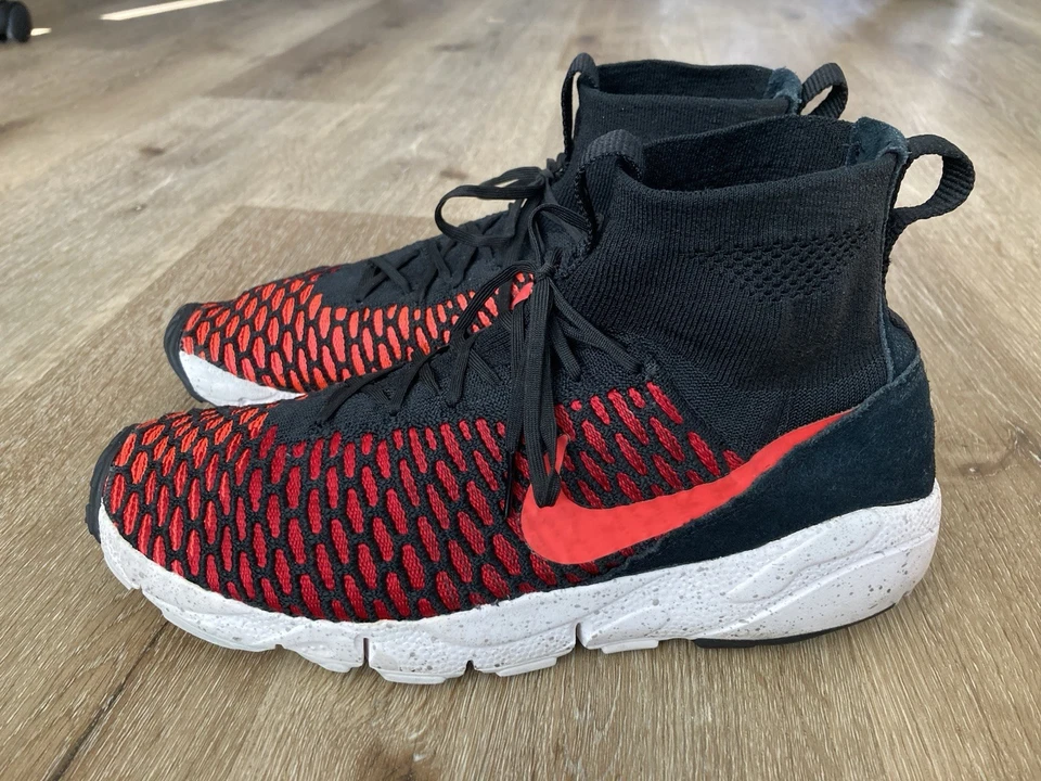 Nike Air Footscape Magista Flyknit Black Gym Red Size US9 UK8 EU42.5 - Image 4 of 4