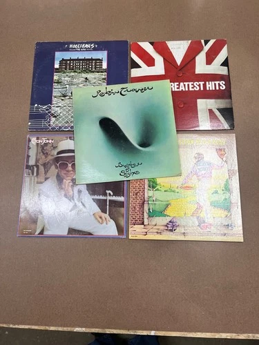 England Rock Vinyl/LP/Album Lot of 5. Used. Elton John/The Who/Robin Trower