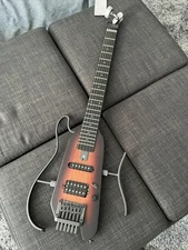 🎸 Donner HUSH X Electric Guitar With Gig Bag & Accessories Solid Body Sunburst