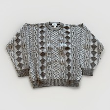 Vintage Expressions Sweater Mens M Italy Wool Blend Crewneck Pullover 90s