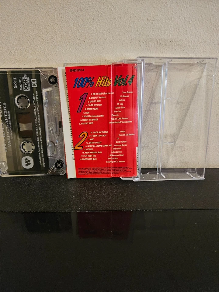 100% HITS VOL. 4 Various Artists 1992 CASSETTE TAPE POP ROCK CANDY HARLOTS - Image 3 of 4