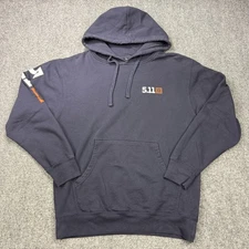 5.11 Tactical Hoodie Mens Medium Blue Sweatshirt Kangaroo Pocket Cotton Blend