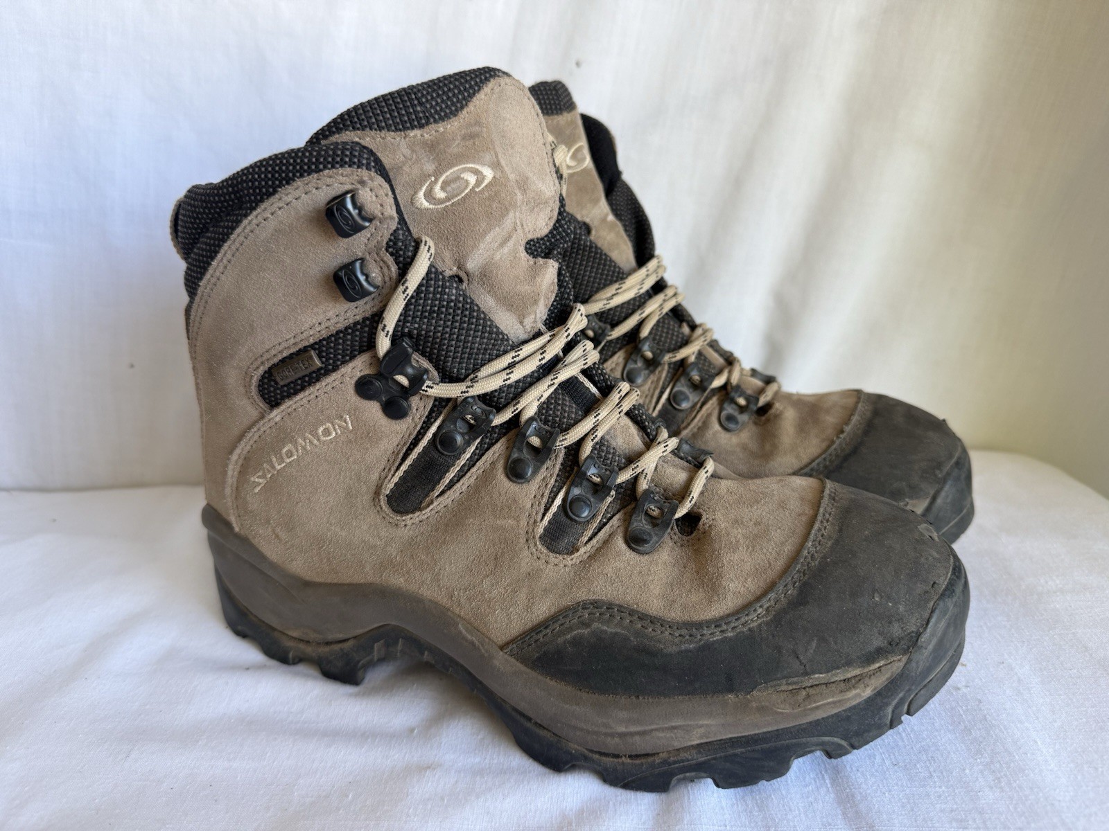 Stivali da trekking Salomon donna taglia 8 5 pelle marrone GoreTex Contragrip YYII S8 643