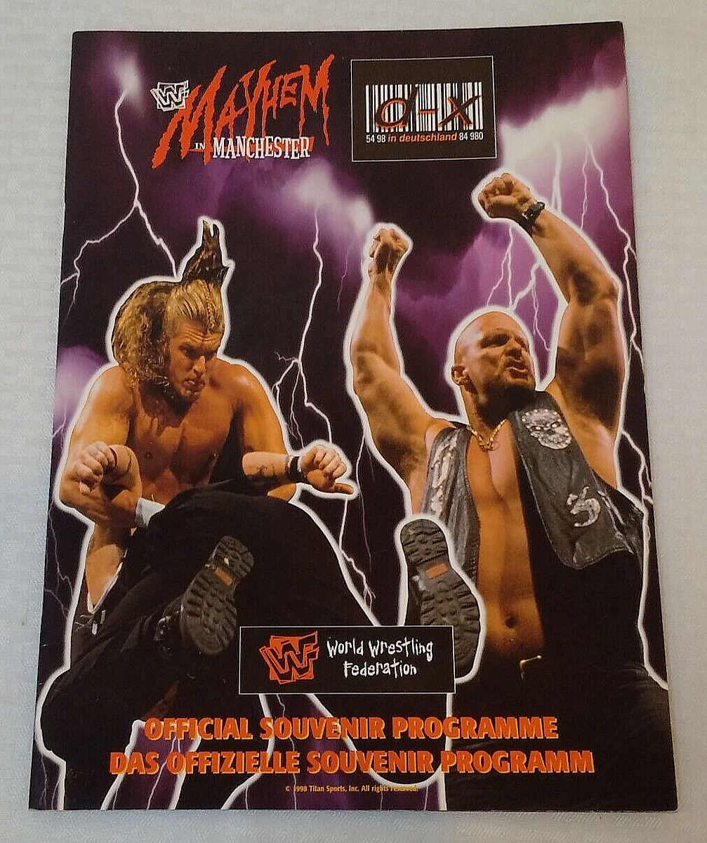 1998 WWF Wrestling Program UK Live Event PPV MAYHEM MANCHESTER