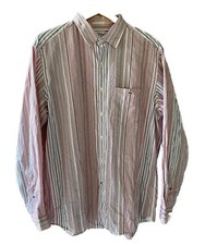 Vintage Lacoste Classic Fit Button Shirt Long Sleeve Pin Striped Men  s 44 EUC