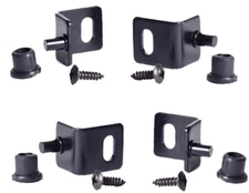 2 Pair-BLACK Mini Door Hinge, Simplex,110-degree, steel, With screw & bushing