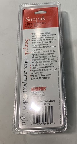 Sunpak Ultra Compact LED Video Light Model UC-VL New In Original Sealed Package - Picture 4 of 4