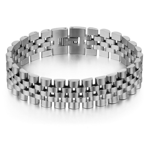 Fashion Stainless Steel Watch Strap Bracelet Bangle Chain for Men's Jewelry Gift - Picture 13 of 15