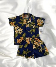 Hilo Hattie Hawaiian Boys Cabana and Shirt Set 2 Piece Size Made In Hawaii