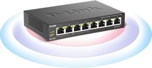 D-Link DGS-1008P 8-Port Gigabit Unmanaged Desktop PoE Switch, 80W Power Budget,